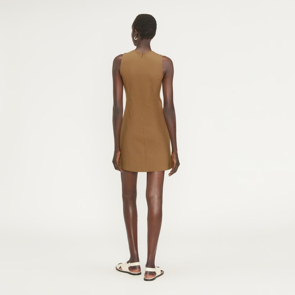 The Dream '90s Shift Dress in Toasted Coconut — detail view