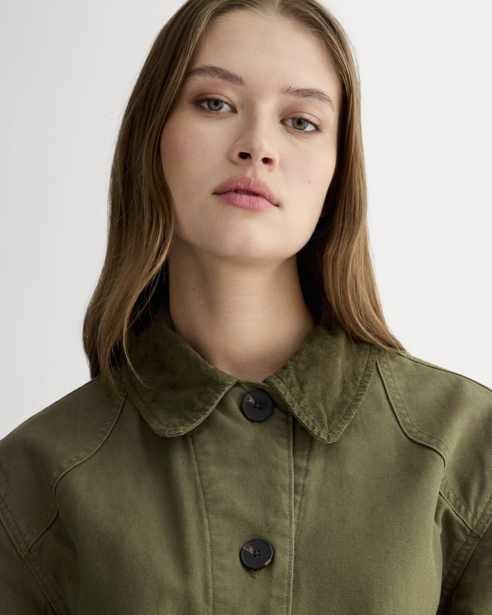 The Barn Jacket in Beech — detail view