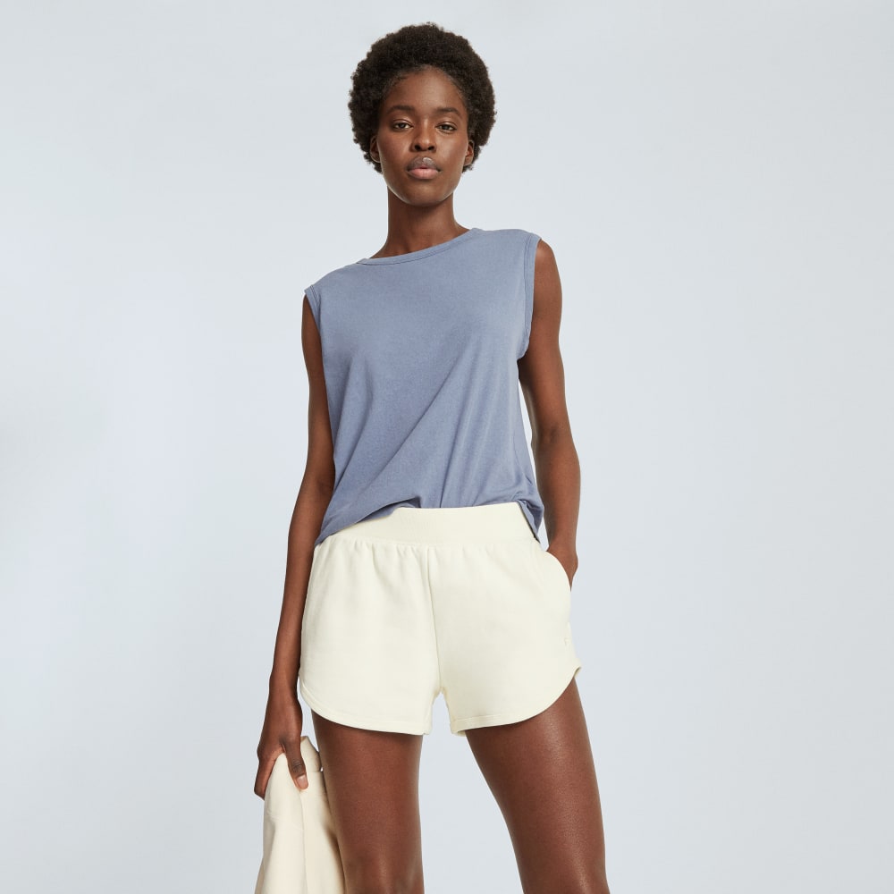 The Track Sweatshort in Canvas — detail view