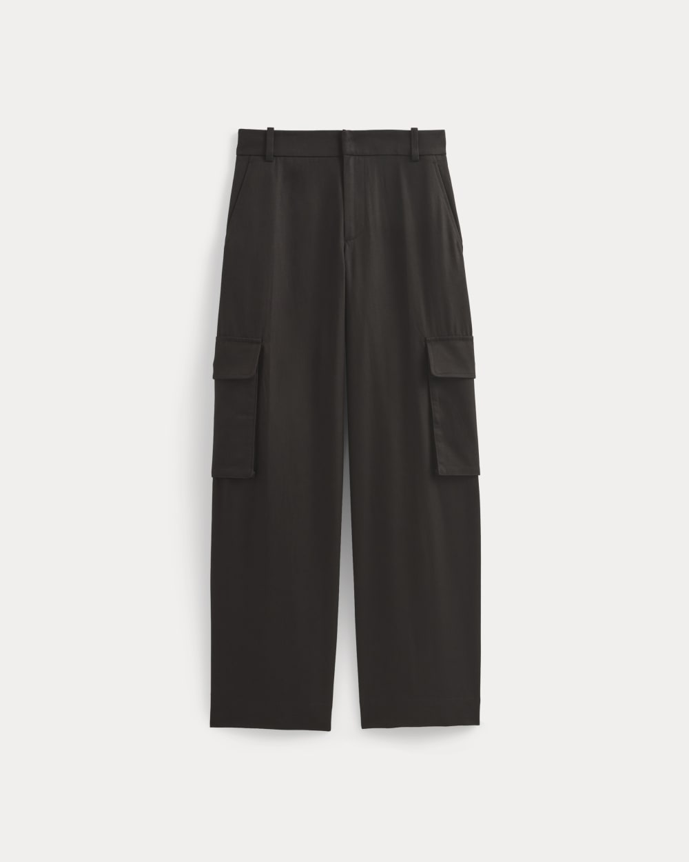 Wide-Leg Cargo Trouser in Buttersmooth in Black — alternate view