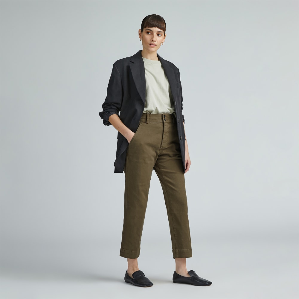The Organic Straight-Leg Pant in Beech — front view