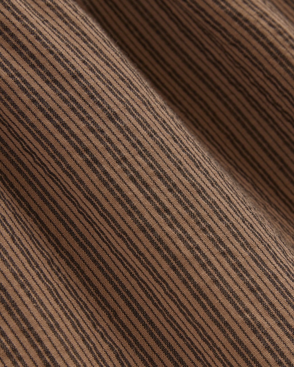 The Gauze Tiered Dress in Carob Brown / Black — detail view