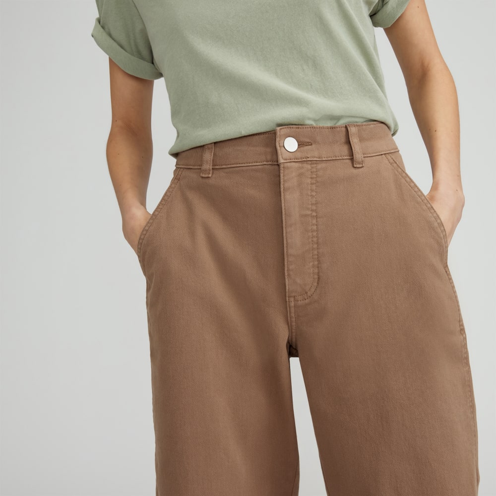 The Utility Barrel Pant in Toasted Coconut — detail view
