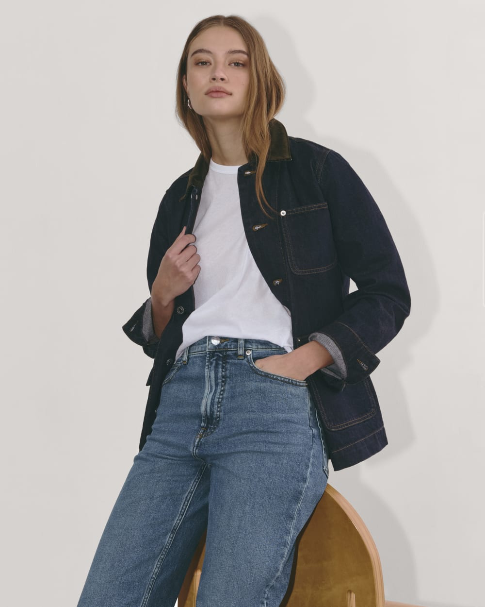 The Way-High® Jean in Medium Washed Blue — detail view