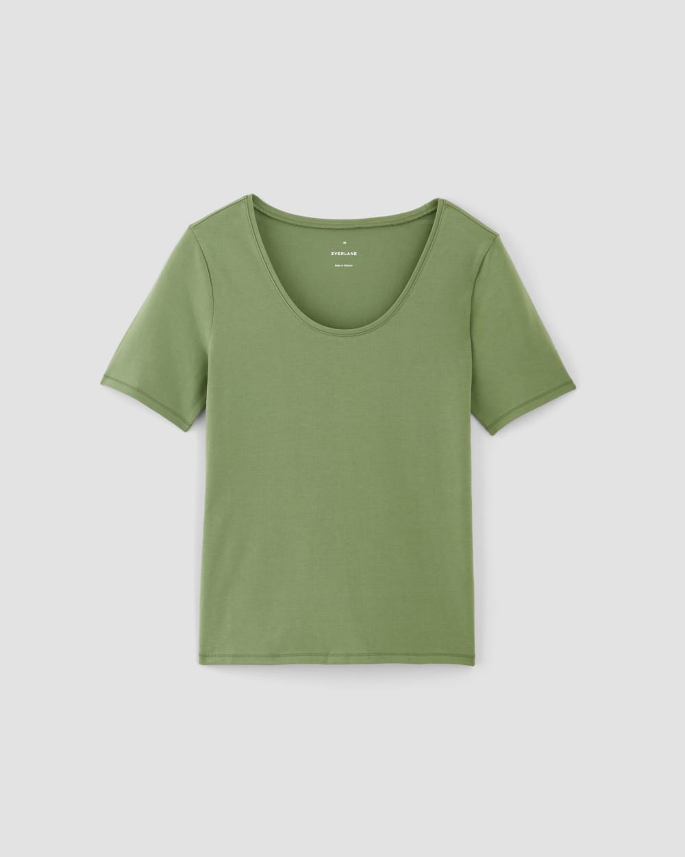 The Form Scoop-Neck Tee in Jade Green — alternate view