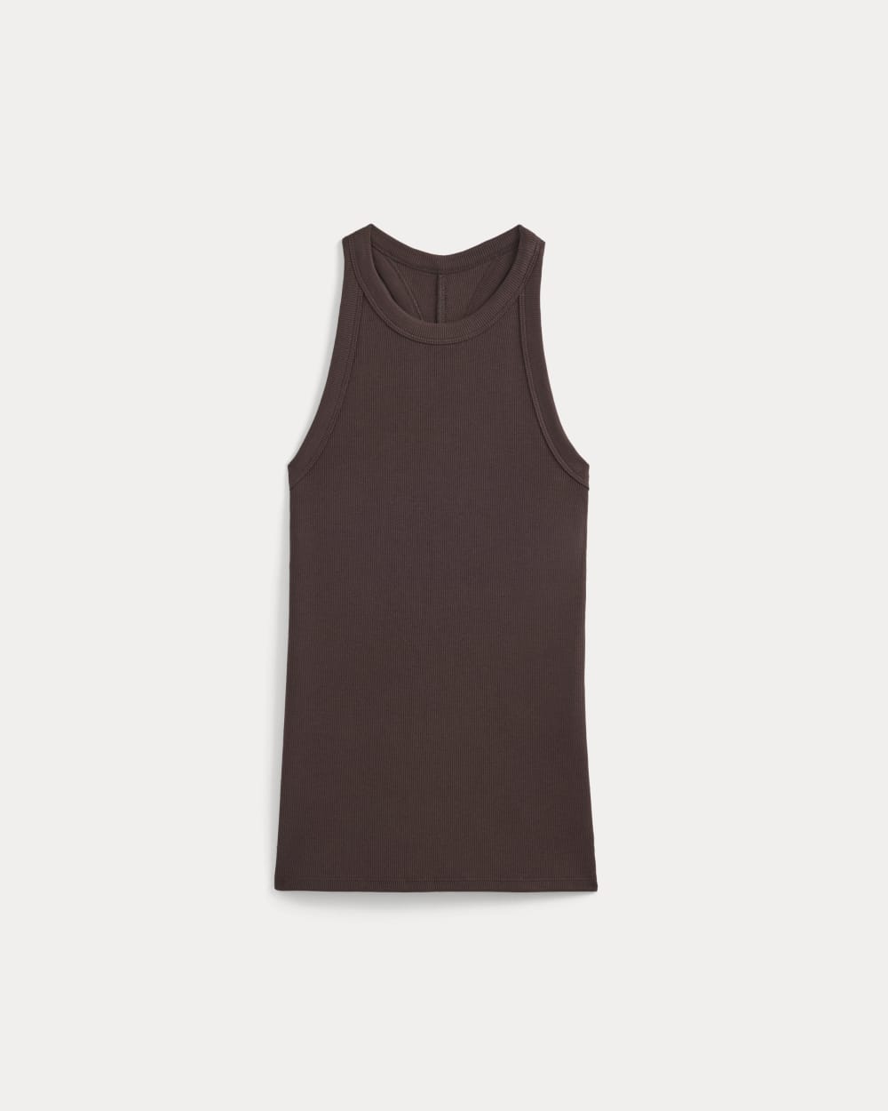 Luxe Rib Racerback Tank in Coffee Bean — alternate view