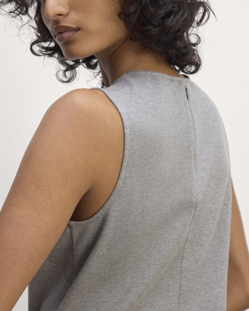 The Dream Tank in Mid Heather Grey — detail view