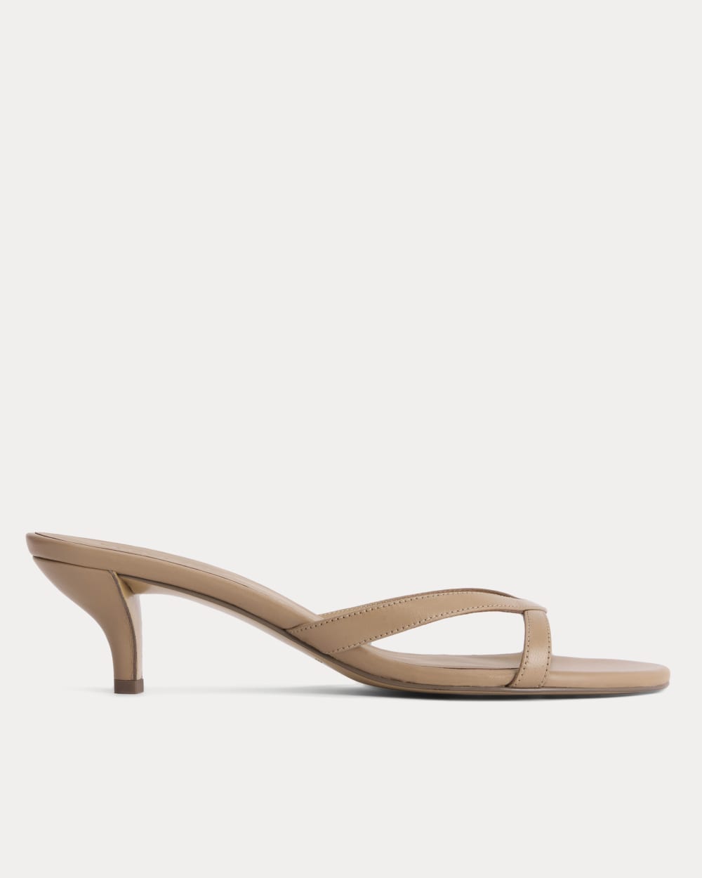 Sculpted Heel Sandal in Affogato — front view