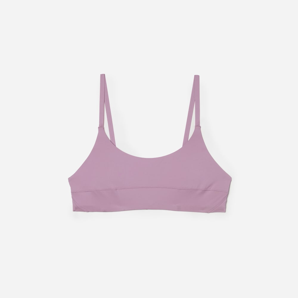 The Scoop-Neck Bikini Top in Lilac — front view