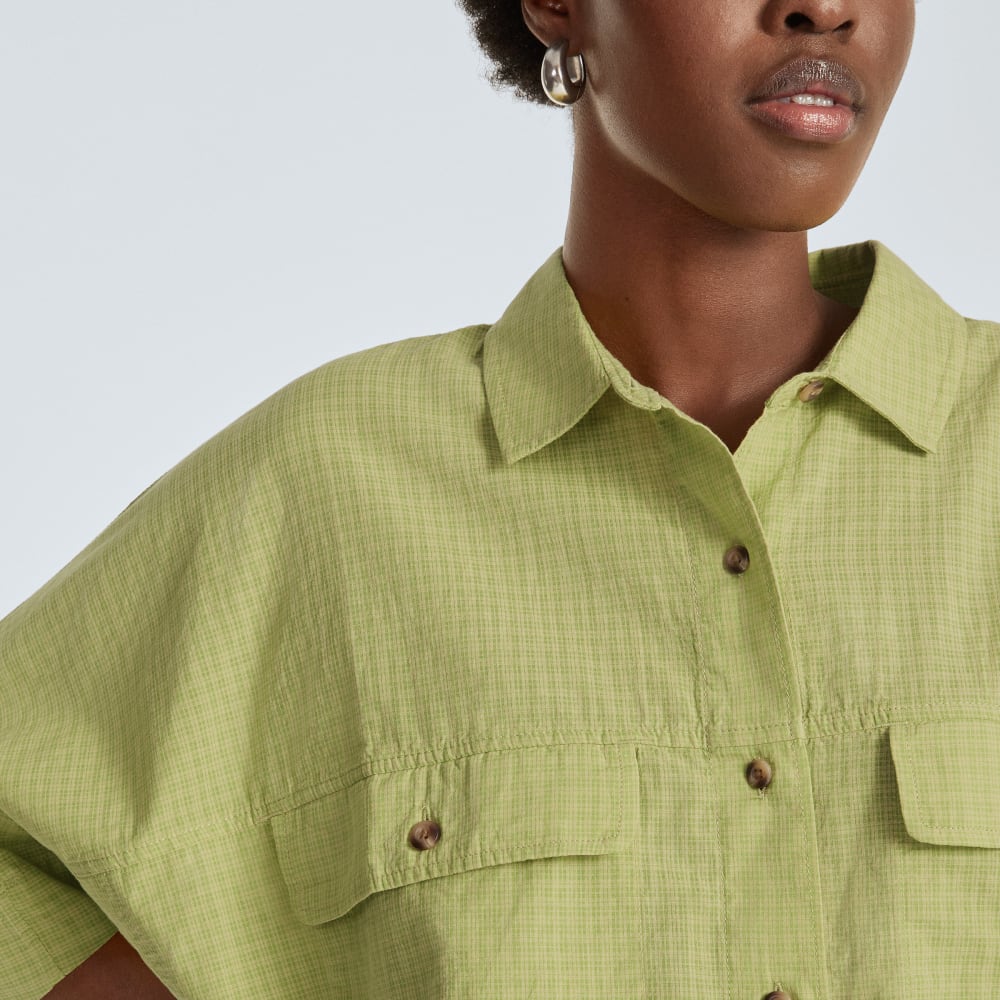 The Cotton Tourist Shirt in Pickled Pepper Plaid — detail view