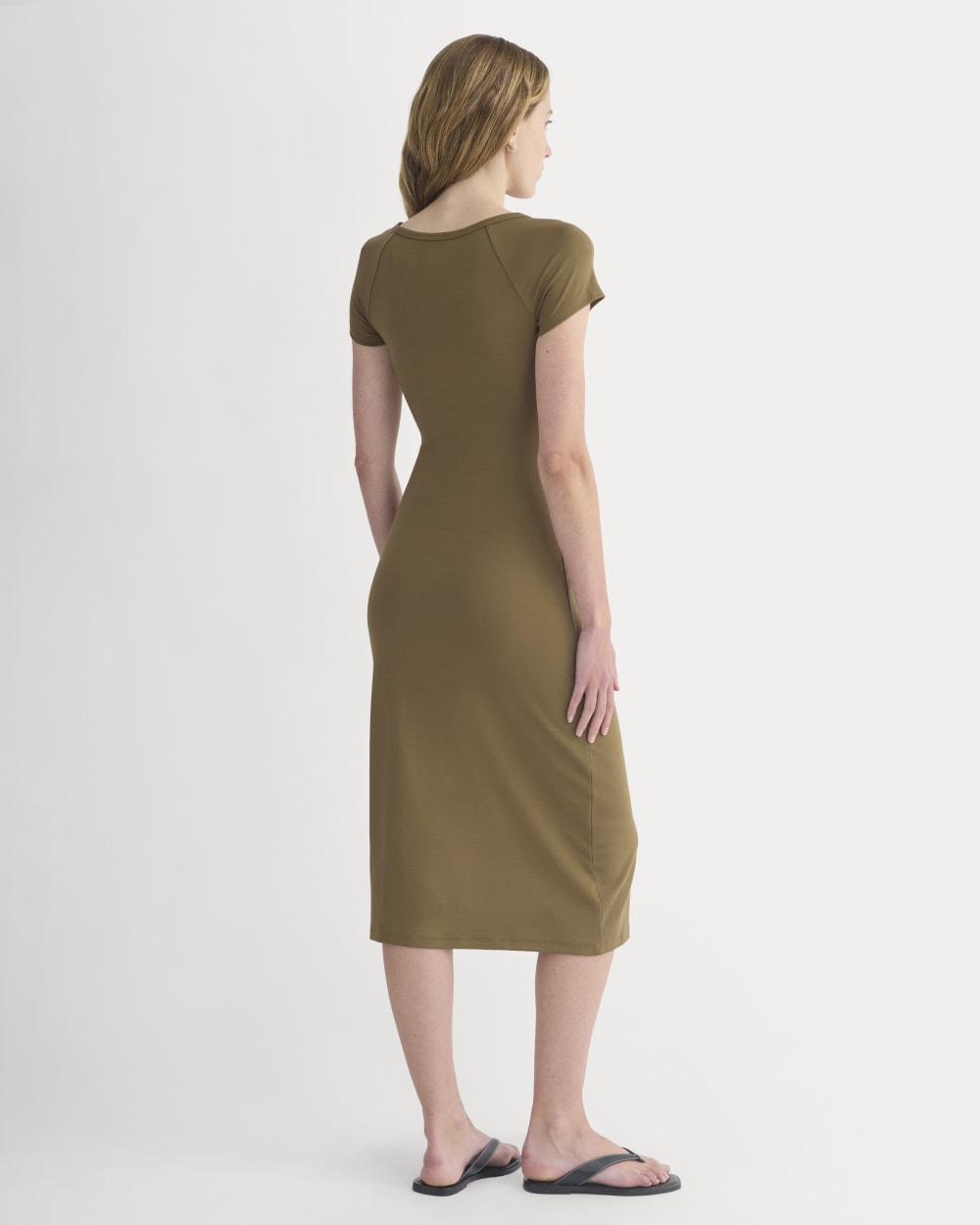 Raglan Midi Dress in Beech — detail view