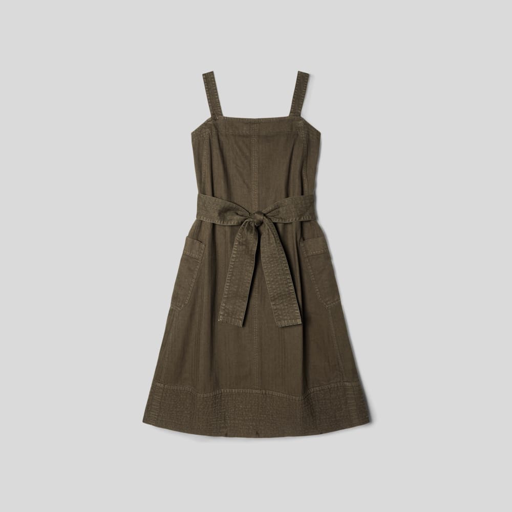 The Organic Cotton Herringbone Dress in Beech — alternate view