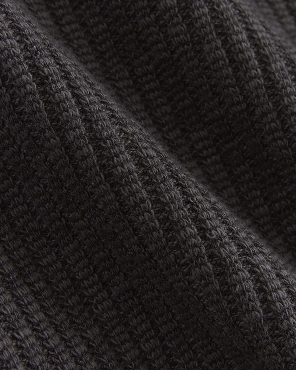 The Cozy Rib Tee in Black — detail view