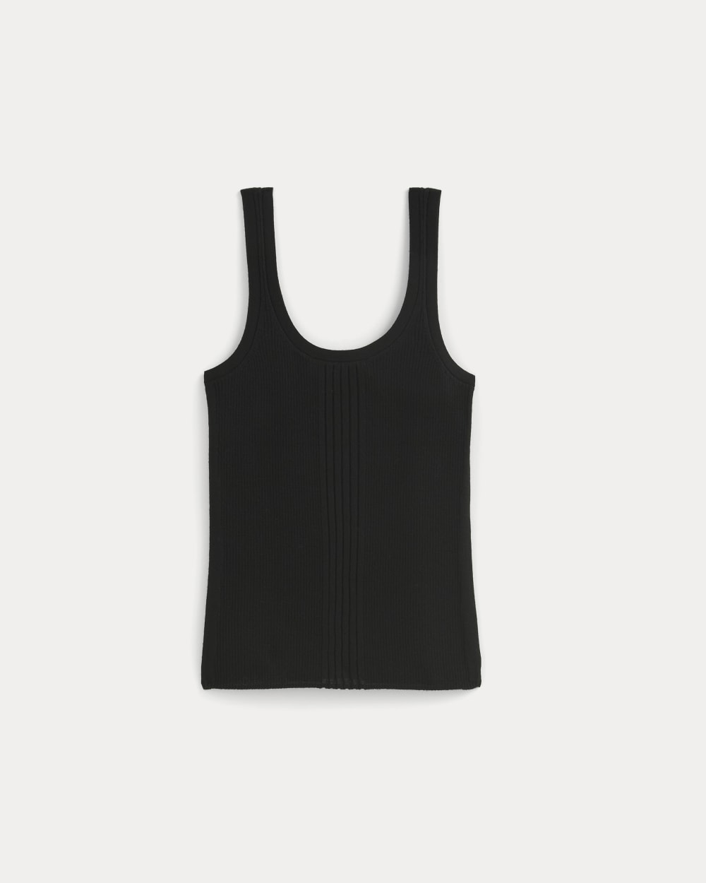 The Light Ribbed Cami in Ultrasoft Merino in Black — alternate view