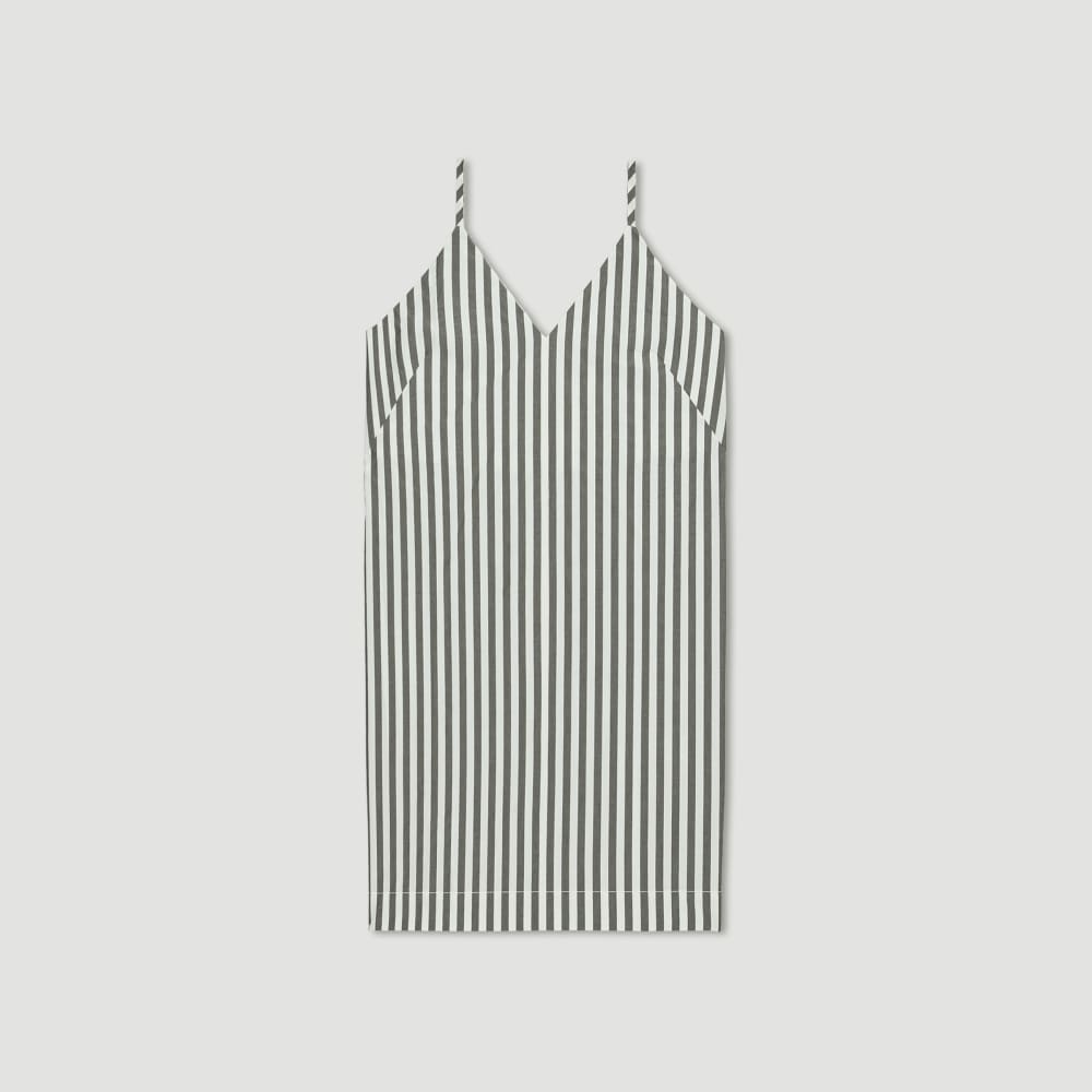 The Poplin Slip Dress in Bone / Black — alternate view