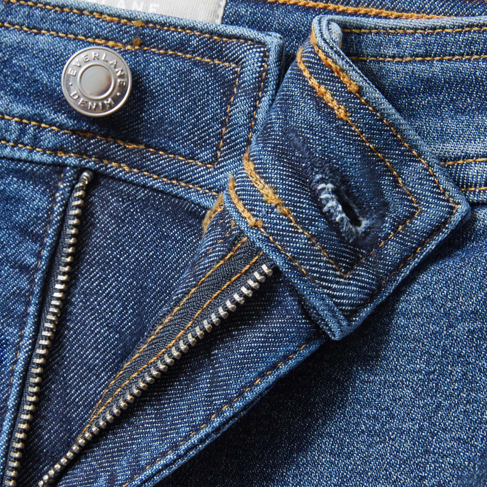 The Way-High® Clean Front Skinny Jean in Vintage Blue — detail view