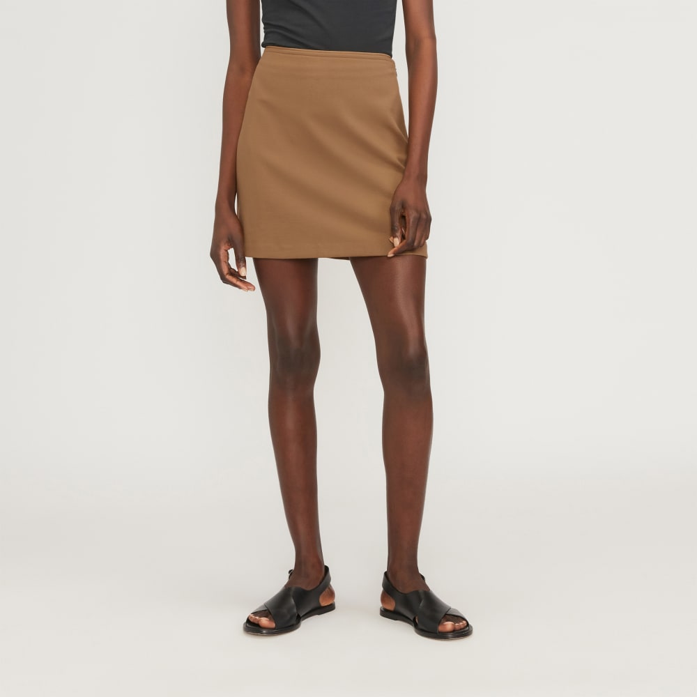 The Dream Mini Skirt in Toasted Coconut — front view