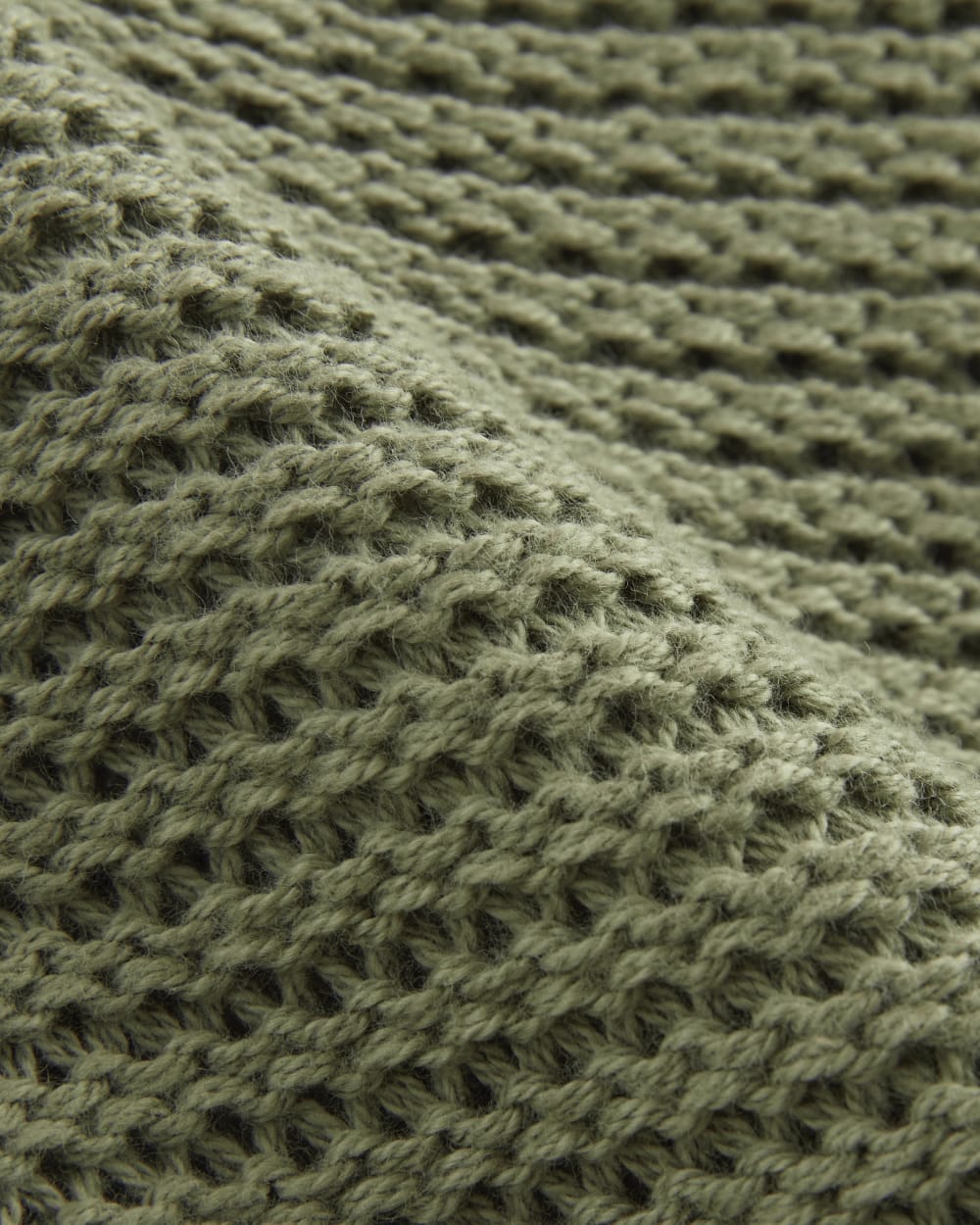 The Organic Cotton Open-Stitch Tank in Sagebrush — detail view