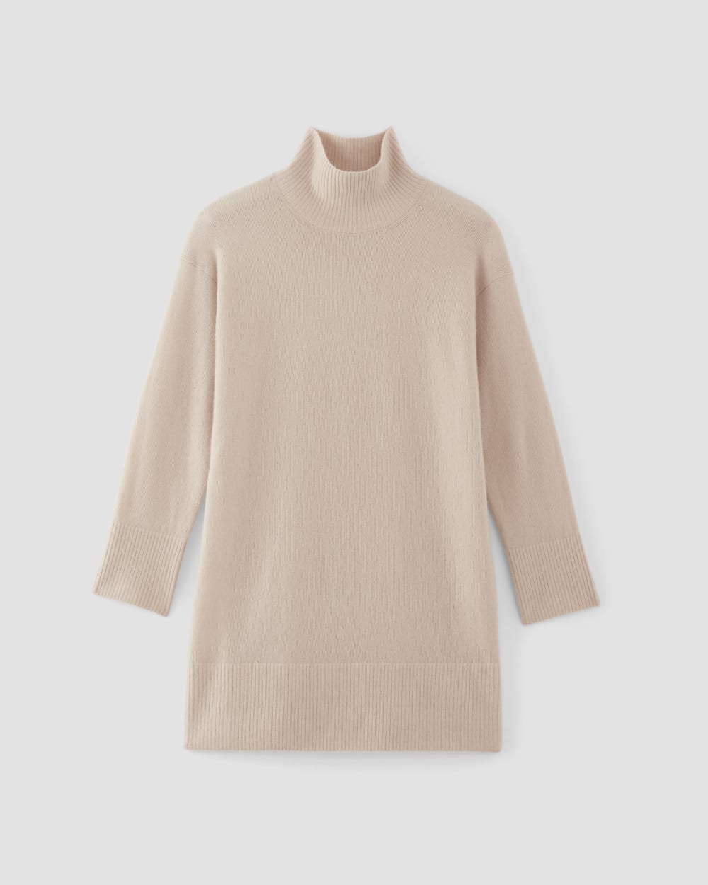 The Cozy Stretch Turtleneck Dress in Whisper Pink — alternate view