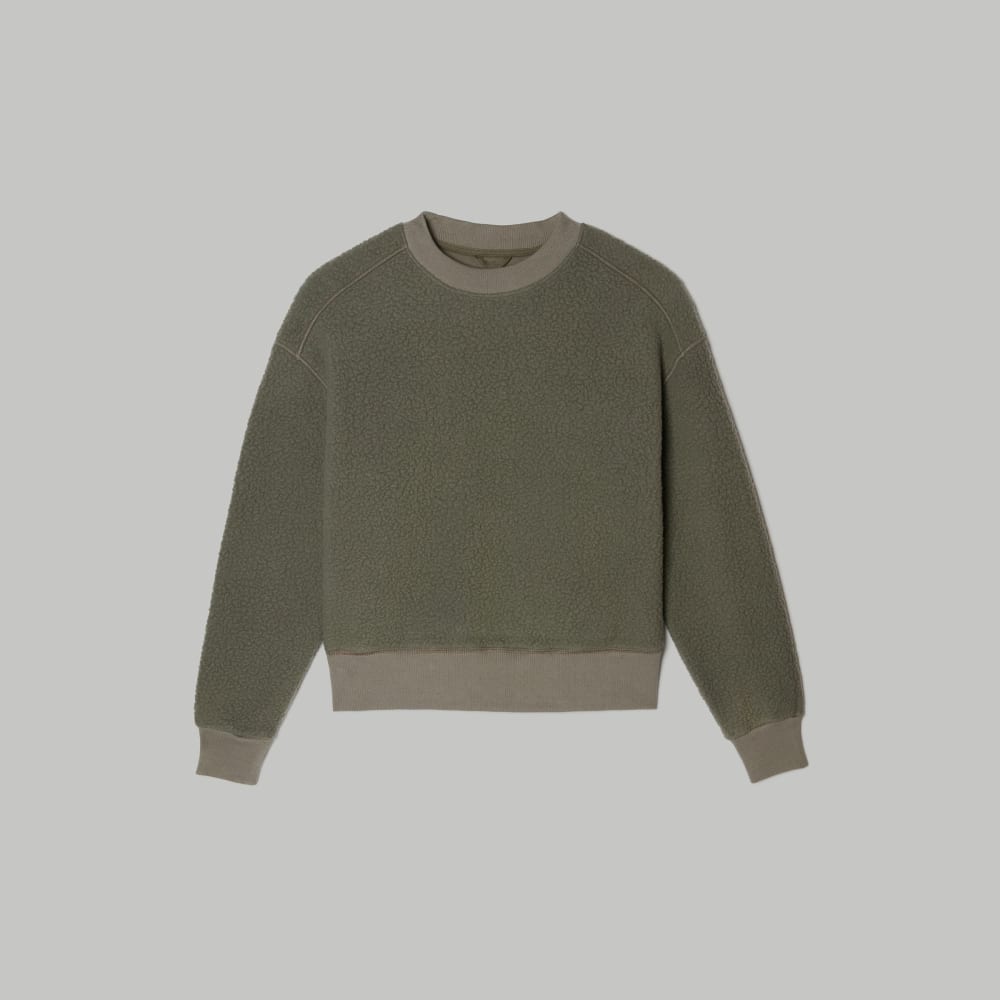 The ReNew Teddy Oversized Crew in Kalamata — alternate view