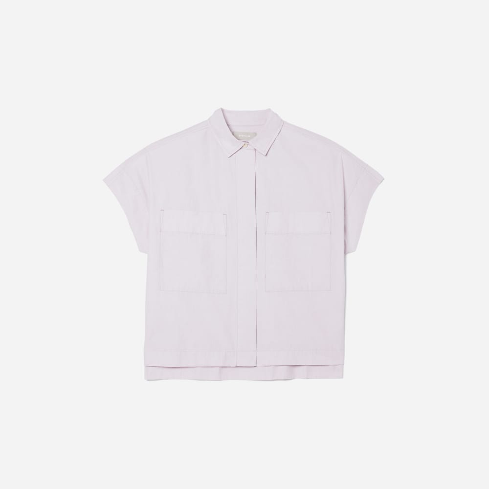 The Short-Sleeve Box Shirt in Dusty Lavender — front view