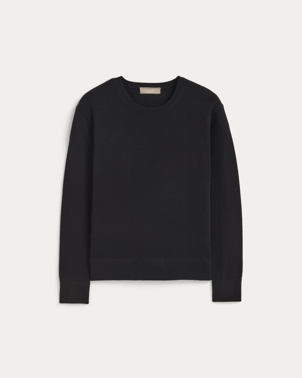 The Classic Crew in Cashmere in Black — alternate view