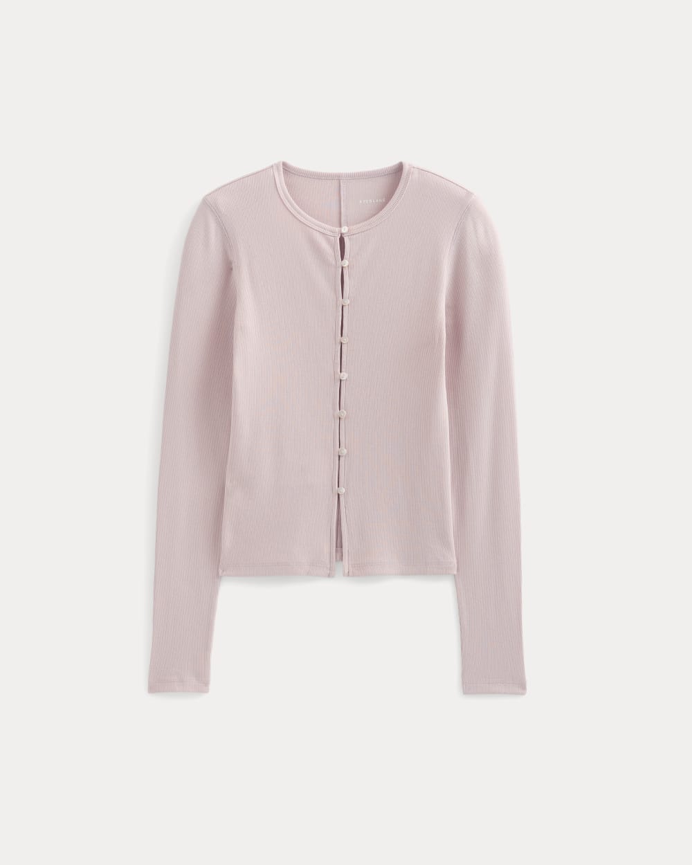 Luxe Rib Button-Up Top in Burnished Lilac — alternate view