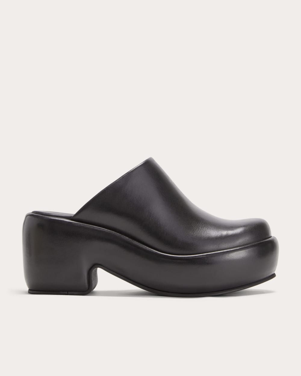 The Puffa Clog in Black — front view