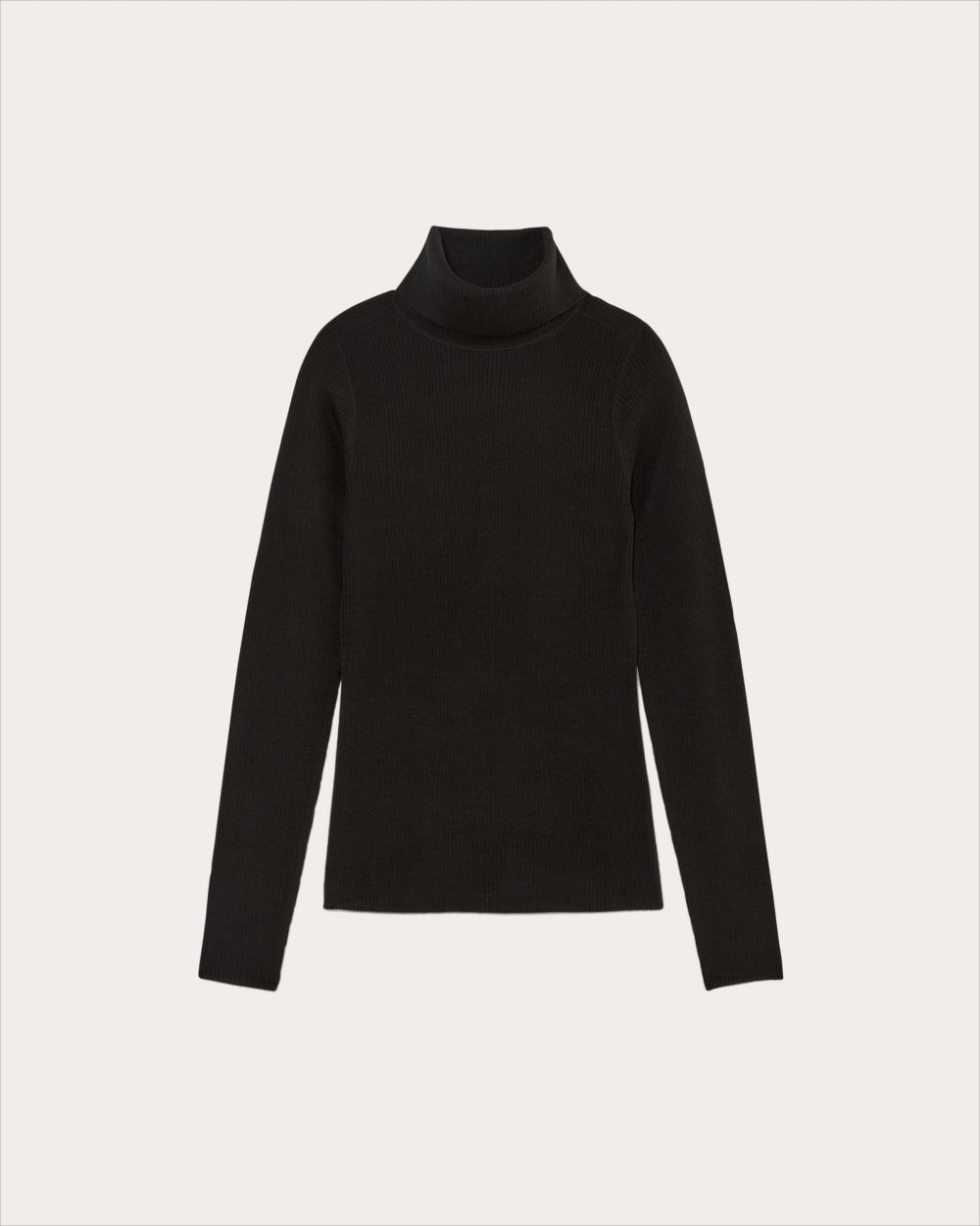 The Turtleneck in Ultrasoft Merino in Black — alternate view