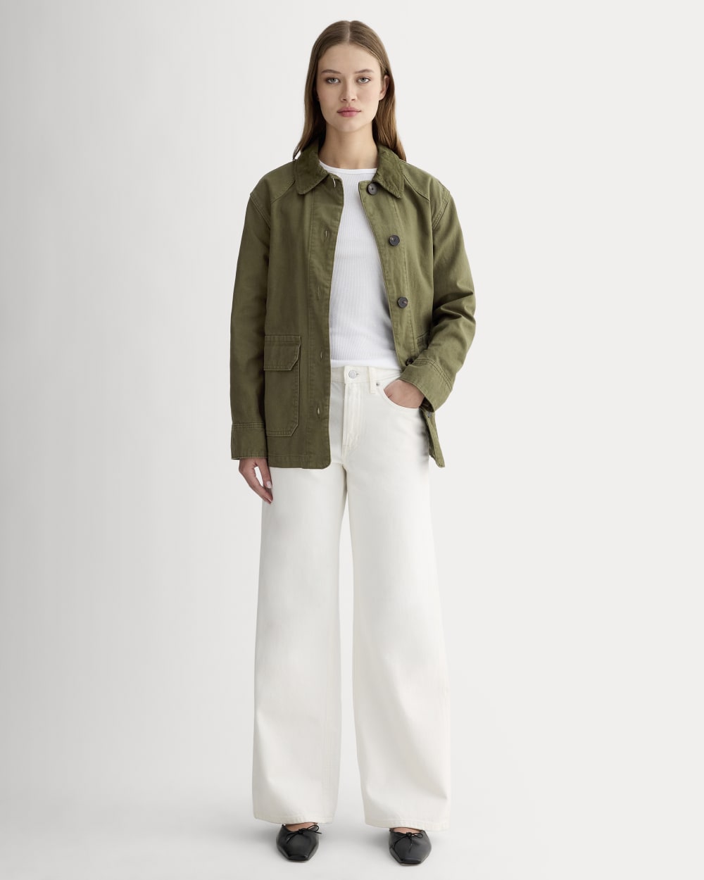 The Barn Jacket in Beech — detail view