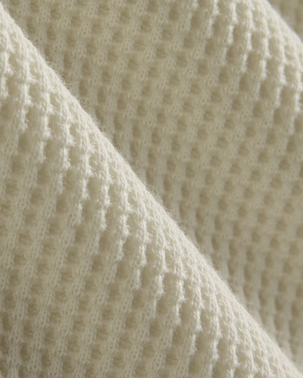 The Waffle Henley in Bone — detail view