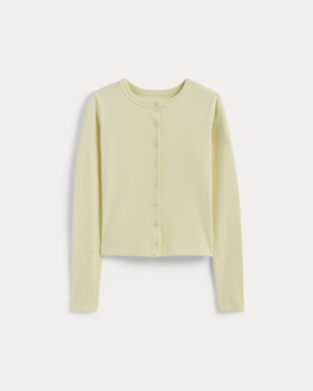 The Selfie Cardigan in Light Yellow — alternate view