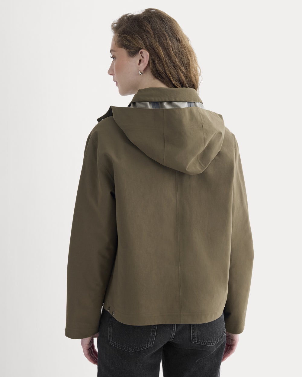 Re:Cycled Nylon Barrel Jacket in Beech — detail view