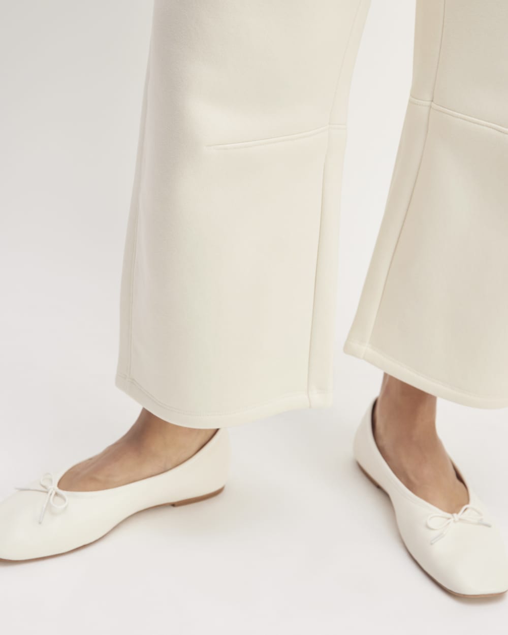 The ReTrack Barrel Sweatpant in Bone — detail view