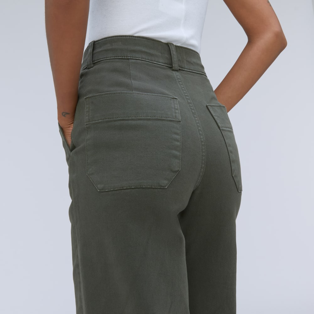 The Organic Wide-Leg Pant in Kambaba — detail view
