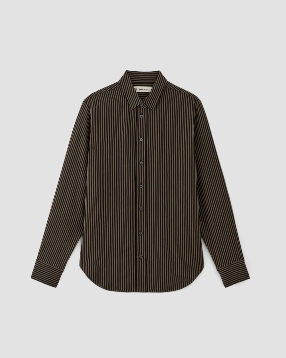 The City Stripe Relaxed Shirt in Cocoa / Black — alternate view