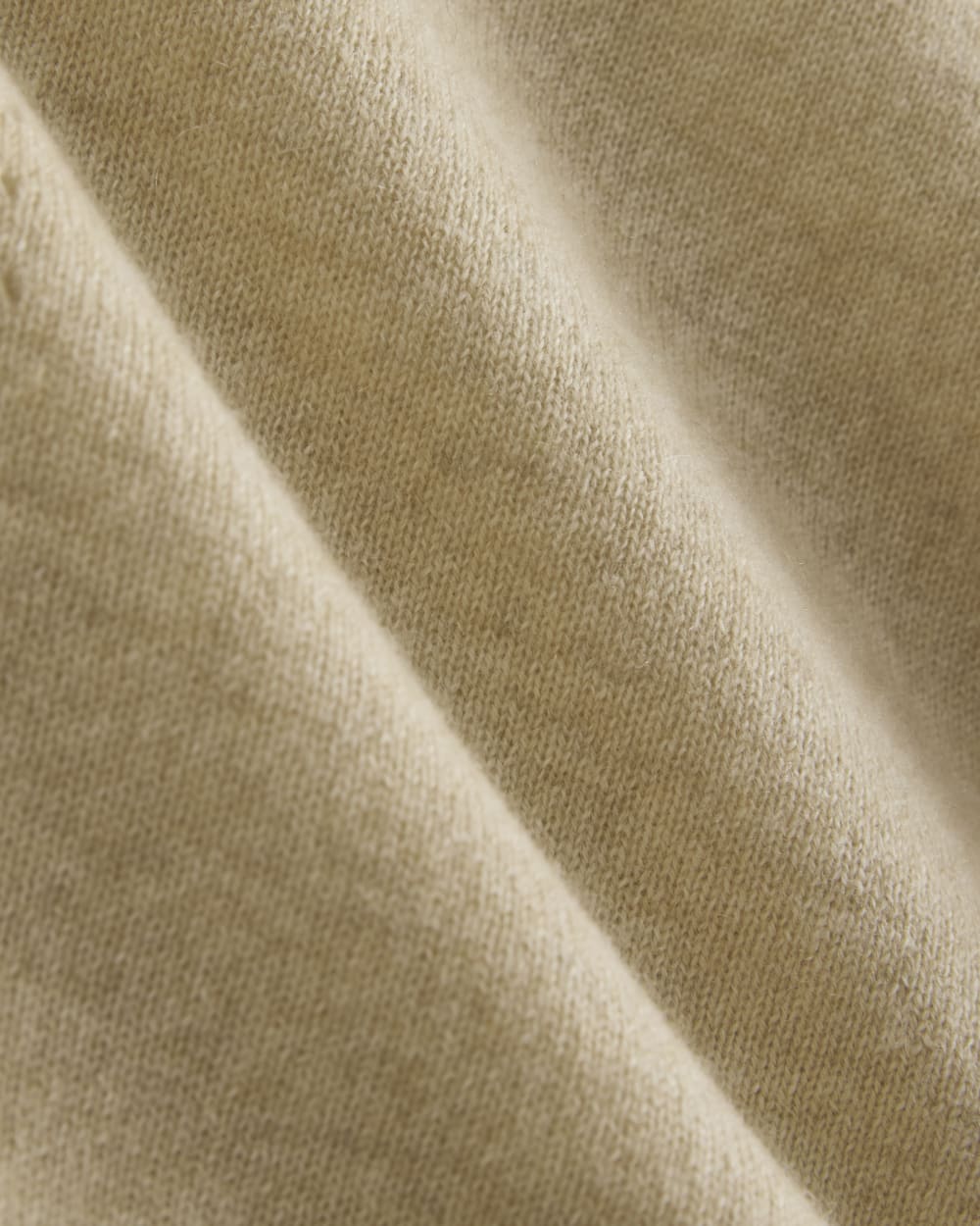 Cashmere Funnel-Neck Tank in Heather Light Camel — detail view
