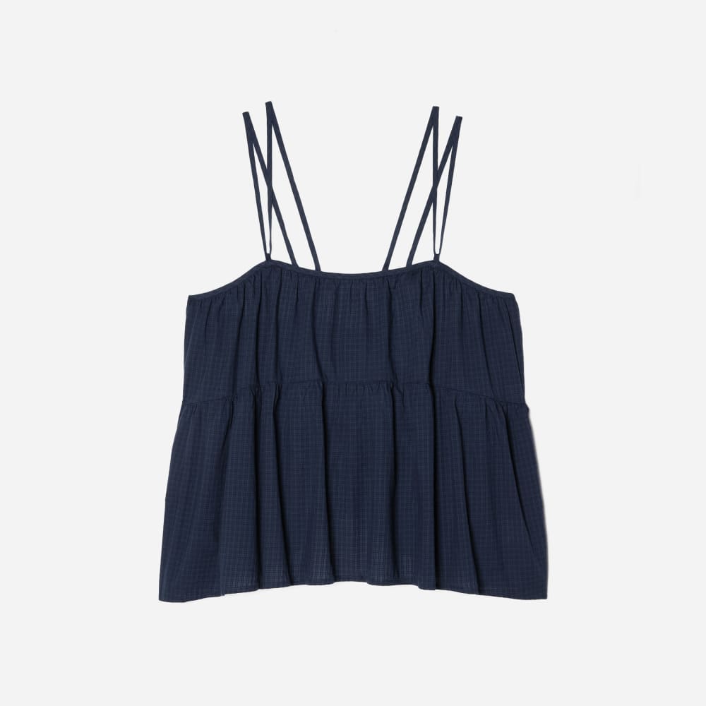 The Billow Cami in Navy — front view
