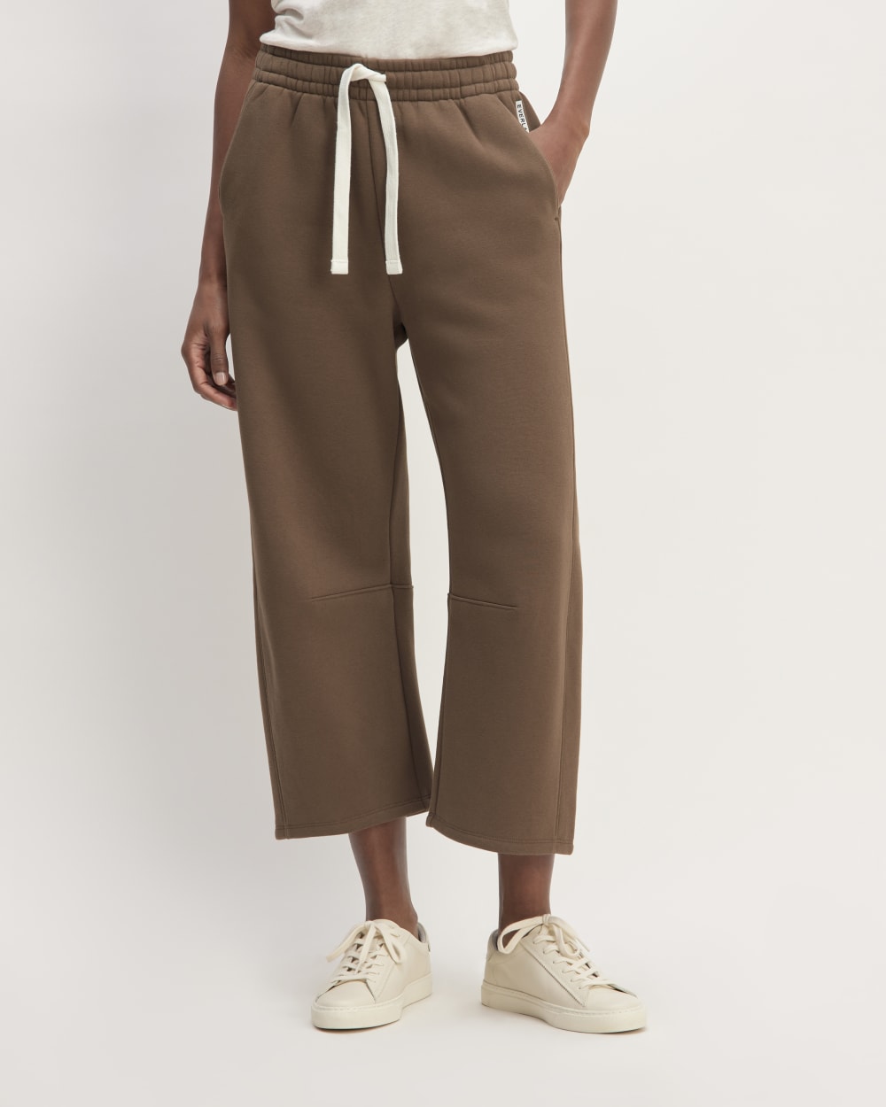 The ReTrack Barrel Sweatpant in Cocoa — detail view