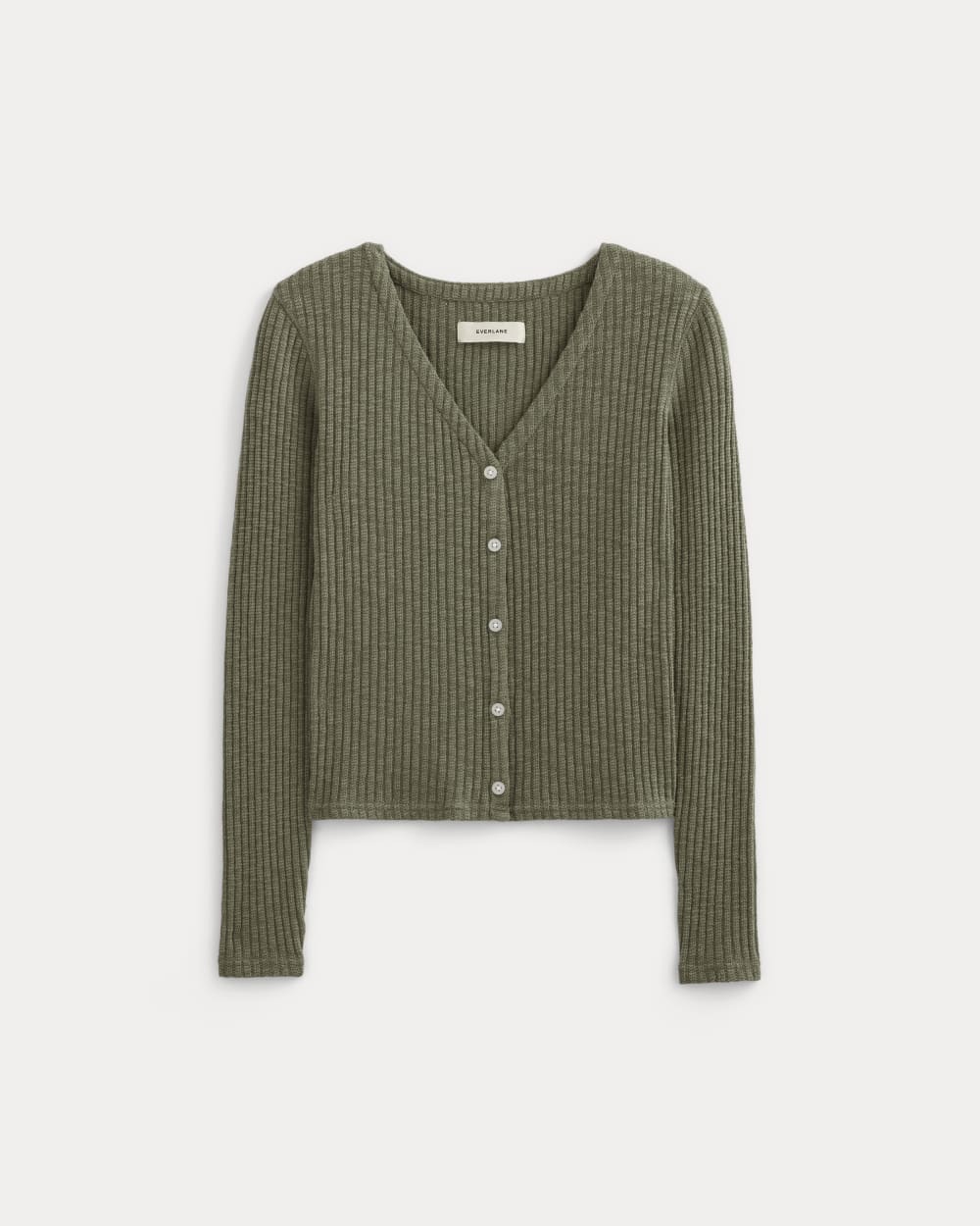 The Cozy Rib Cardigan in Kalamata — alternate view