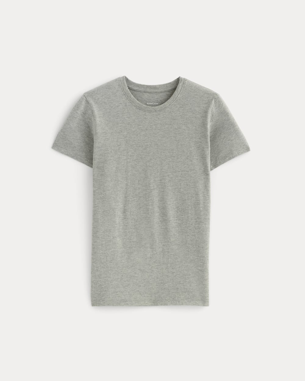 The Slim Crew in Essential Cotton in Heathered Grey — alternate view
