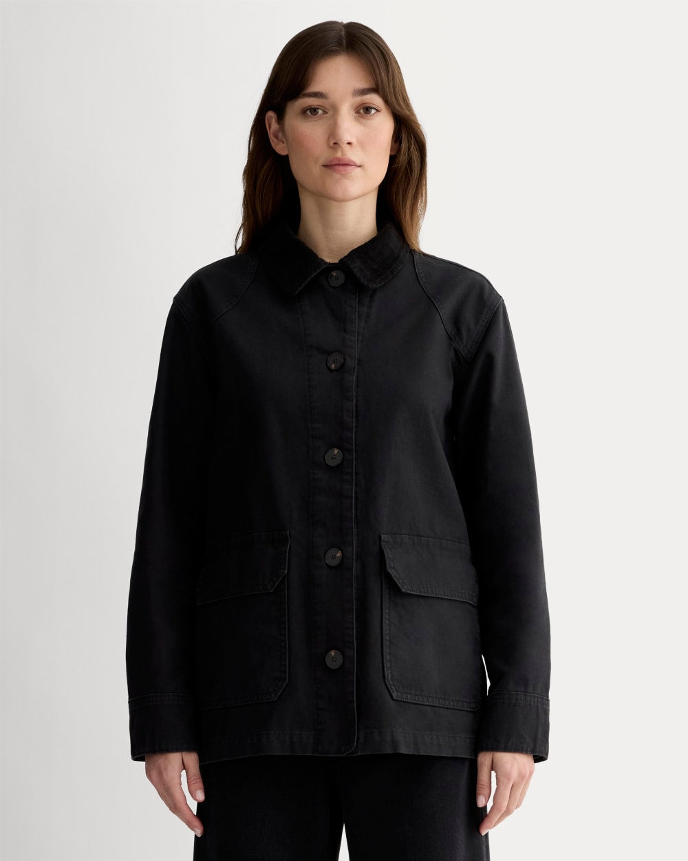 The Barn Jacket in Black — front view