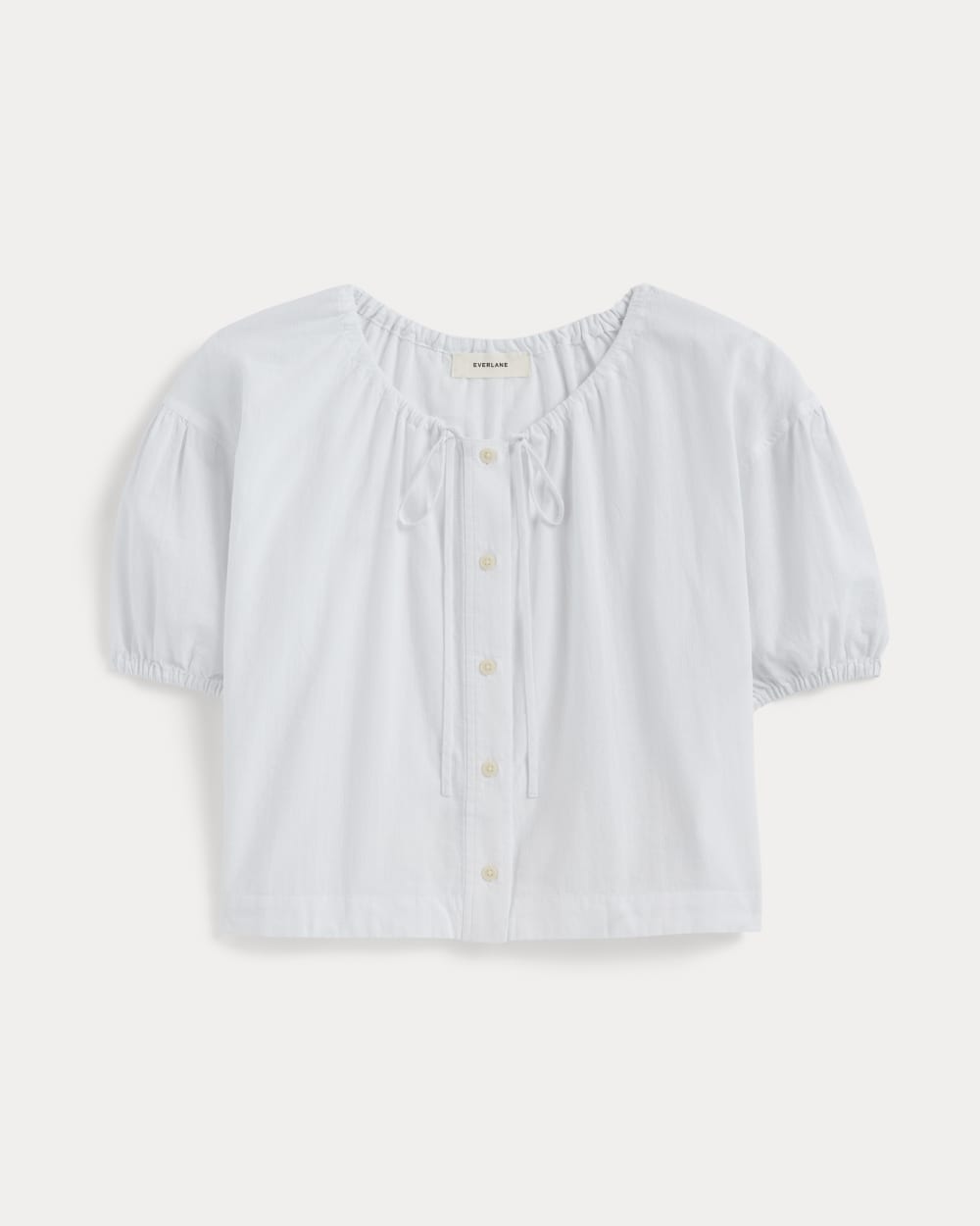 The Gauze Button-Up in White — alternate view