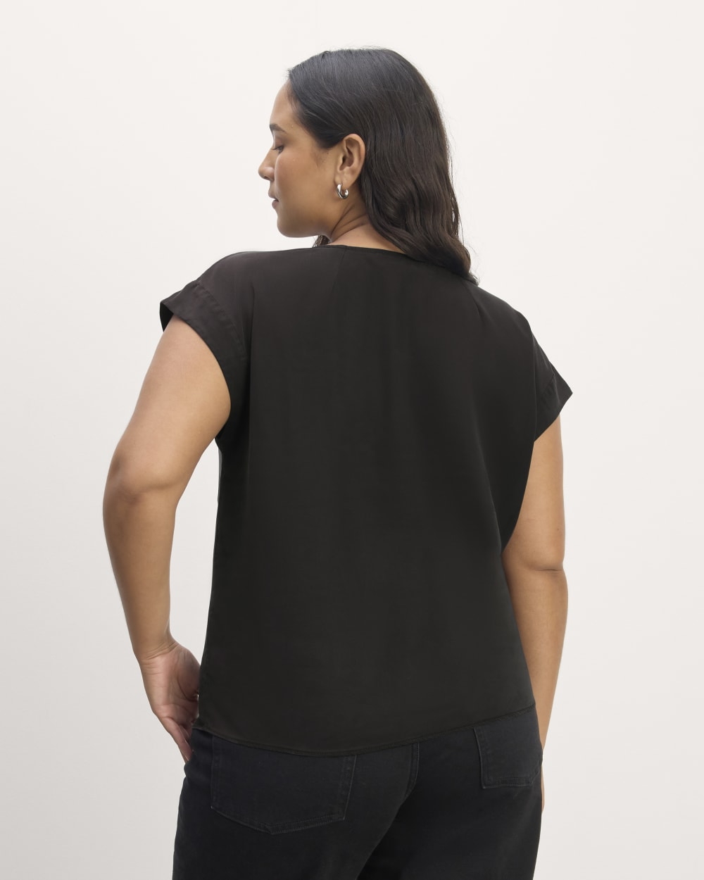 The Muscle Top in Butterlite in Black — detail view