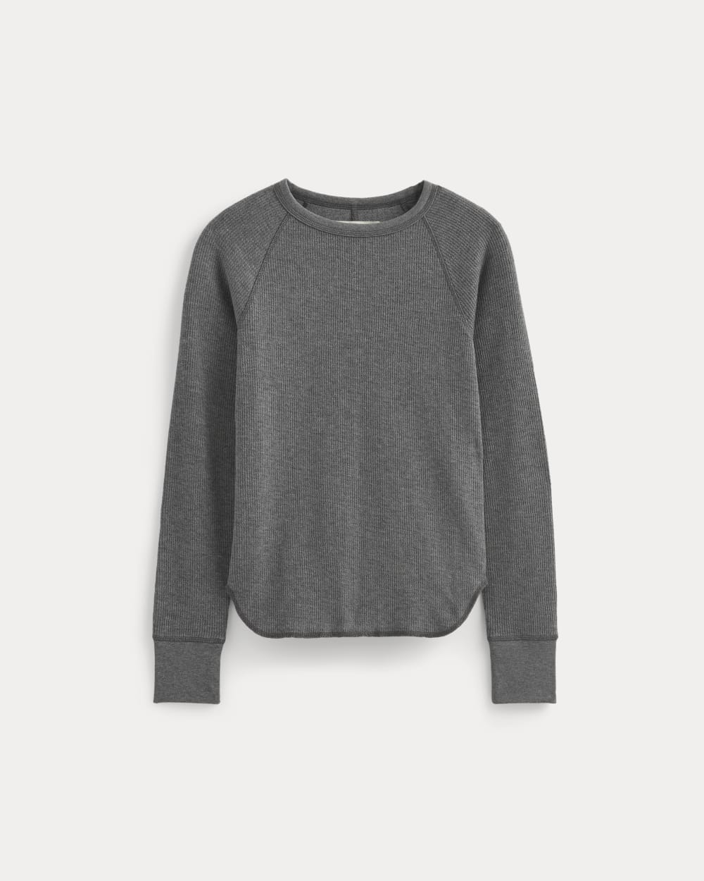 Slim-Fit Crew in Cozy Waffle in Heathered Charcoal — alternate view
