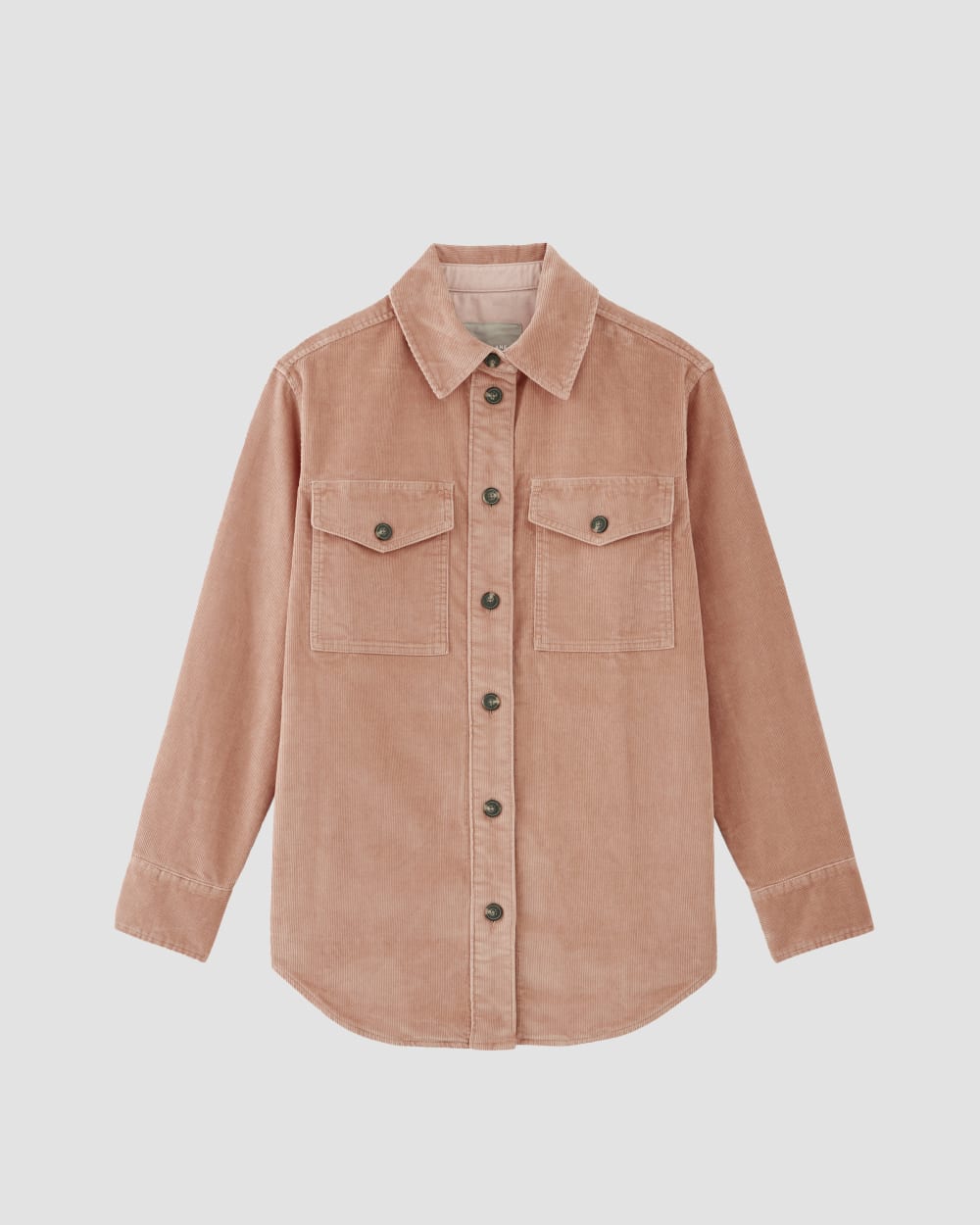 The Corduroy Oversized Shirt Jacket in Blush Pink — alternate view
