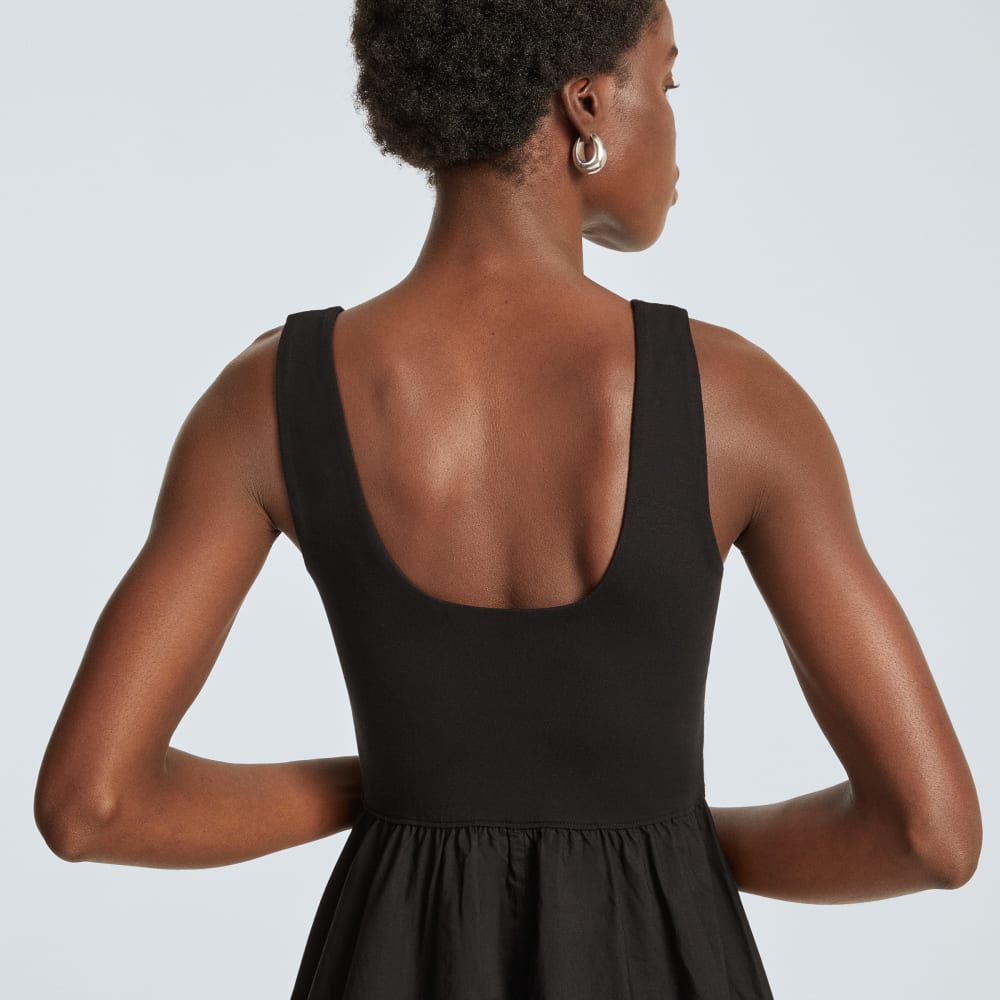 The Riviera Dress in Black — detail view