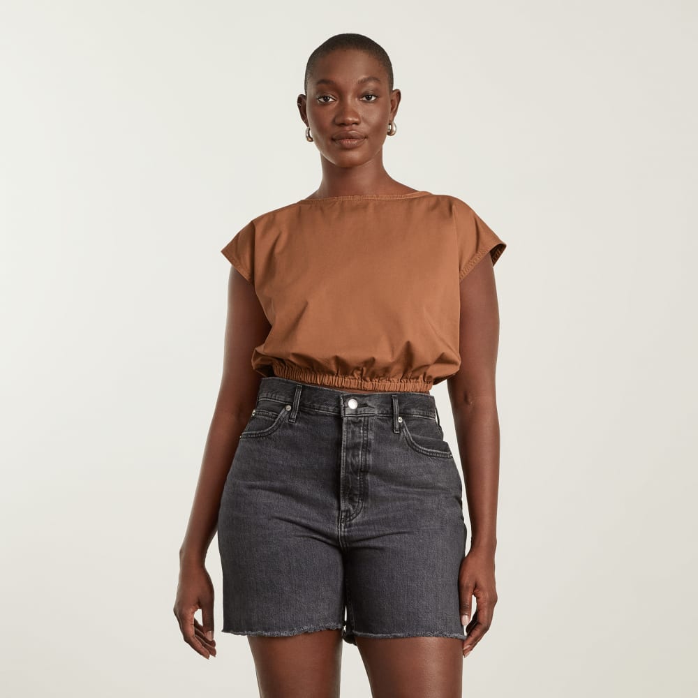 The Bubble Top in Tawny Brown — alternate view