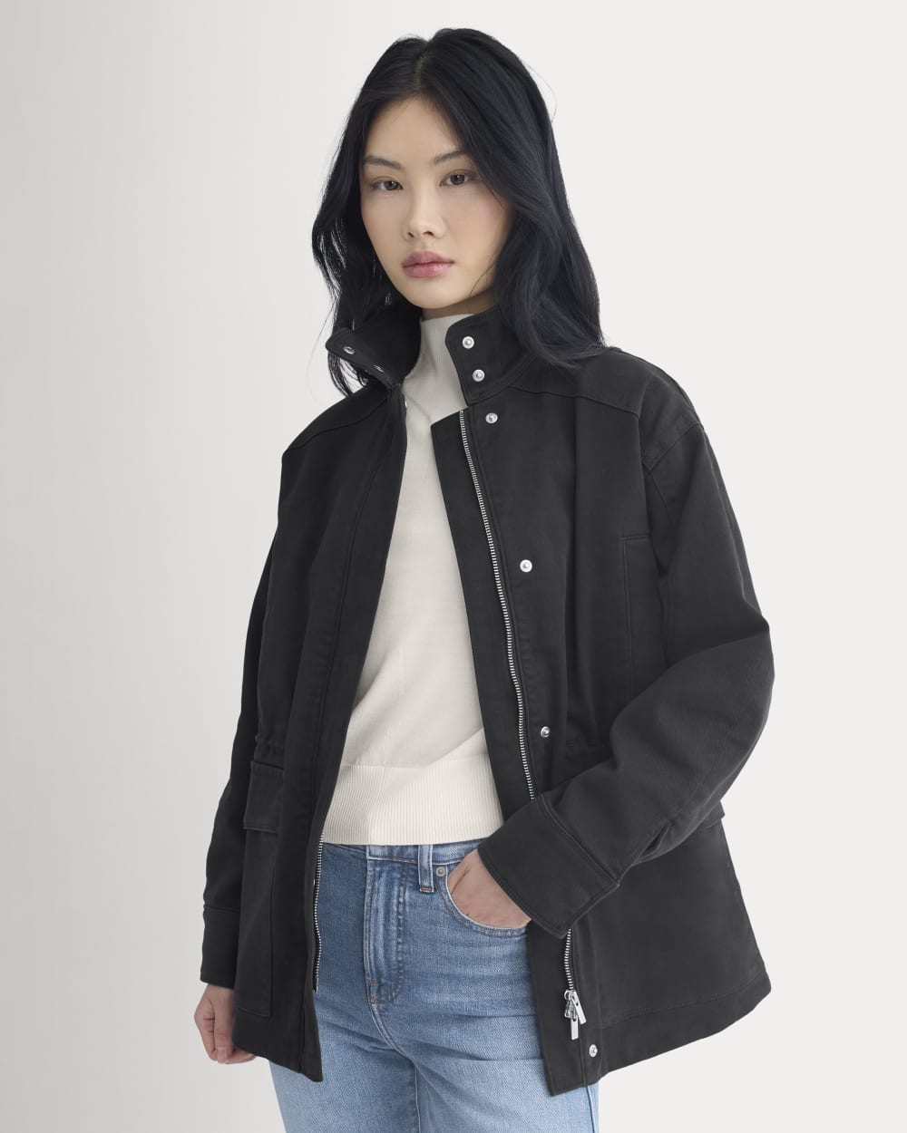 Field Jacket in Black — front view