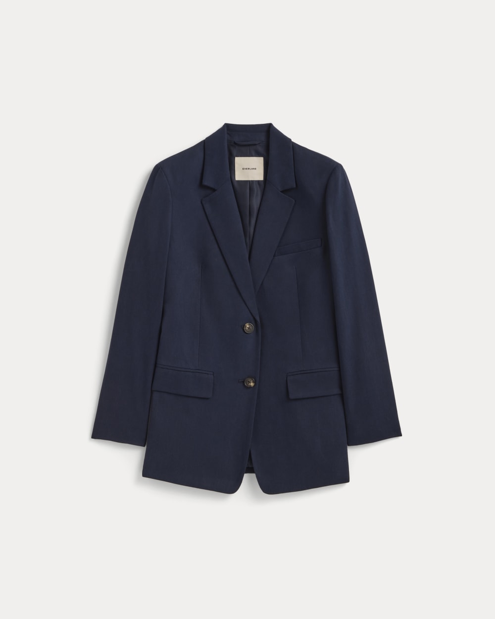 The Oversized Blazer in Buttersmooth in Navy — alternate view